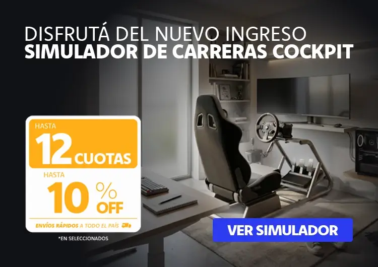 Disfrutá del nuevo ingreso: simulador de carreras Cockpit