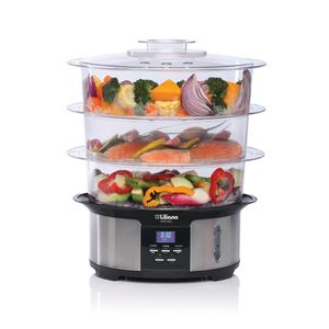 Vaporera LILIANA AV930 Naturel 1050W Digital 12 Litros 3 Niveles Gris