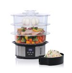 Vaporiera-LILIANA-AV930-Naturel-1050W-Digital-12-Litros-3-Niveles-Gris