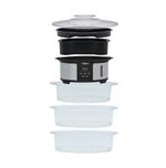 Vaporiera-LILIANA-AV930-Naturel-1050W-Digital-12-Litros-3-Niveles-Gris