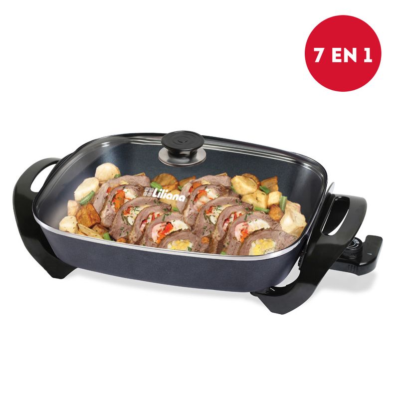 Cocina-Electrica-LILIANA-AK200-Kitchinet-Max-1500W-7-en-1-Gris
