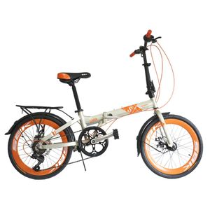 Bicicleta Plegable Folding SBK Rodado 20 acero y aluminio Beige