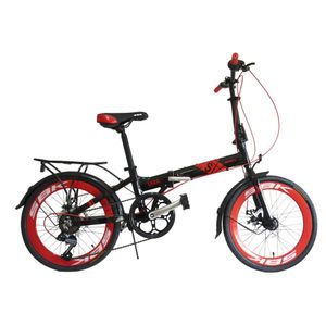 Bicicleta Plegable Folding SBK Rodado 20 acero y aluminio Negra