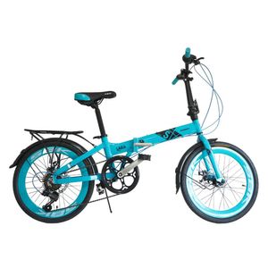 Bicicleta Plegable Folding SBK Rodado 20 acero y aluminio Turquesa