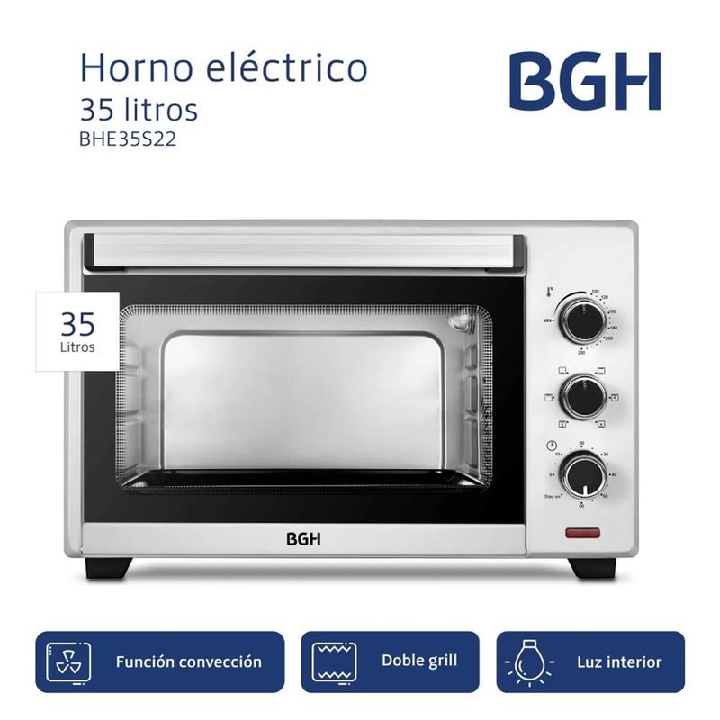 Horno-Electrico-BGH-BHE35S22-35-Litros-doble-grill-Plateado