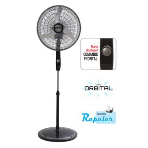 Ventilador de Pie LILIANA VPC20B con Repeler 20 Pulg Parrilla Cromada Aspas Metálicas