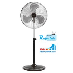 Ventilador de Pie LILIANA VPC22 con Repeler 22 Pulg Aspas Metálicas tipo Trébol