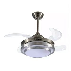 Ventilador de Techo con Luz LILIANA VTHA604 Control Remoto 4 Aspas Retractiles Transparentes
