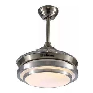 Ventilador de Techo con Luz LILIANA VTHA604 Control Remoto 4 Aspas Retractiles Transparentes