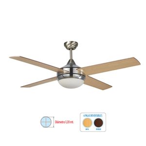 Ventilador de Techo con Luz LILIANA VTHM314 Aspas Madera Reversibles