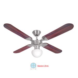 Ventilador de Techo con Luz LILIANA VTHM214 Aspas Madera Reversibles