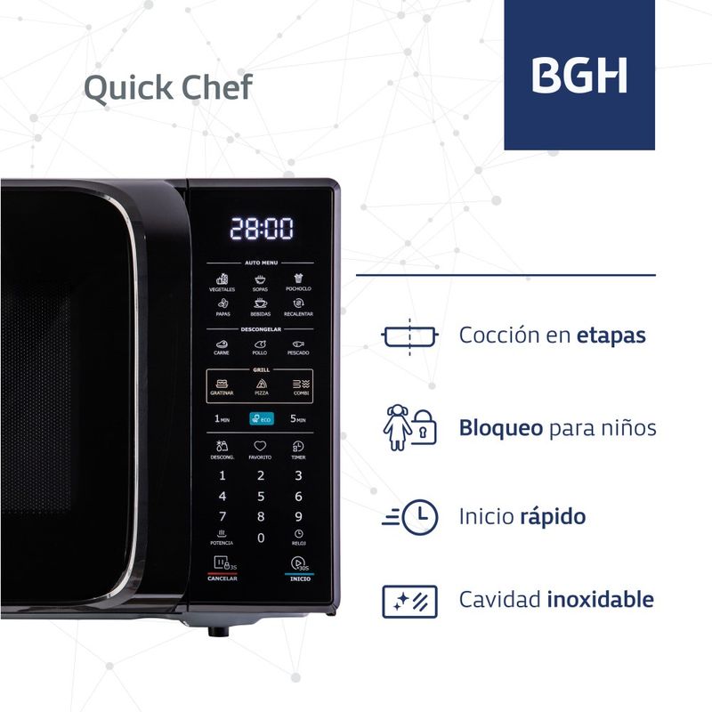 Microondas-BGH-NEGRO