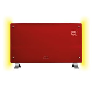 Vitroconvector PEABODY Curvo Led PE-VQDL20R 2000W Dgital Termotasto Rojo