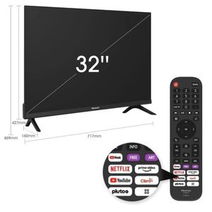 Televisor Smart TV HISENSE 32 Pulg 4K UHD VIDAA