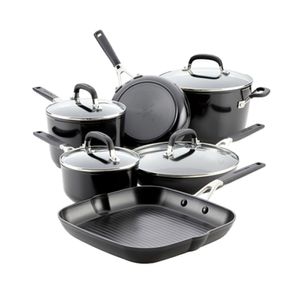Baterías de Cocina KitchenAid Antiadherente 10 Piezas Negro Onyx