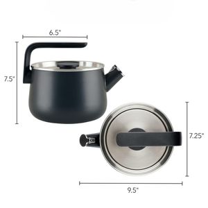 Pava Silbadora KitchenAid 1.9 Lts exterior porcelana esmaltada Negro