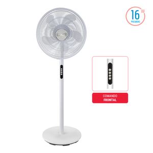 Ventilador de Pie LILIANA VP16M 16 Pulg Parrilla Metálica Blanca Aspas Transparentes
