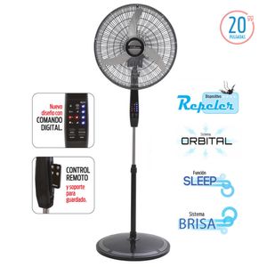 Ventilador de Pie LILIANA VPD20R Digital Tocuh 20 Pulg Control Remoto Aspas Metálicas