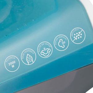 Plancha a Vapor SMARTLIFE SL-SIC2326 2000W Celeste