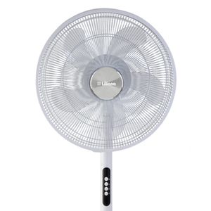 Ventilador de Pie LILIANA VP16M 16 Pulg Parrilla Metálica Blanca Aspas Transparentes