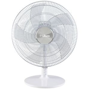 Turboventilador de Mesa LILIANA VSOM12 12 Pulg Parrilla Metálica Blanca Aspas Transparentes