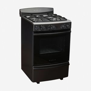 Cocina ORBIS 958GP4M 4 Hornallas Multigas 55 cm Frente Curvo Negro