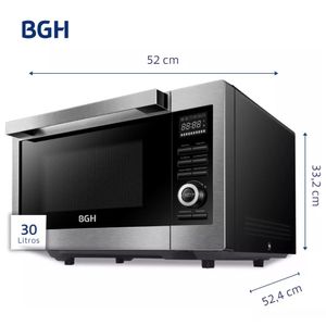 Microondas BGH AIRFRYER B330DFN24 Digital 2400W 30 Lts Grill