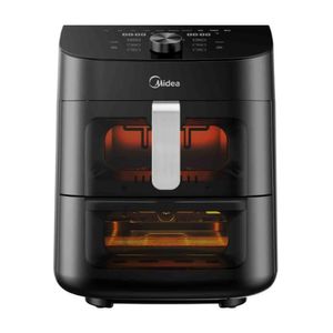Freidora de aire MIDEA 11 Lts 2 Zonas 1550 Watts Negra