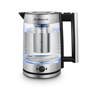 Pava Eléctrica ULTRACOMB PE4915 Vidrio 1.8lts Infusor Te Mate