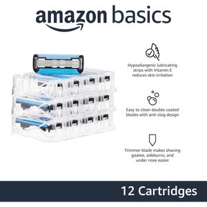 Repuestos de Afeitadora AMAZON BASICS Hombre 12 Repuestos 5 Hojas