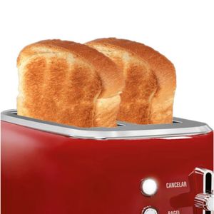 Tostadora LILIANA AT928R Retrotoast 2 Bahias 900W Rojo