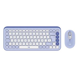 Kit Teclado y Mouse Inalámbrico LOGITECH Pop Icon Lila