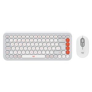Kit Teclado y Mouse Inalámbrico LOGITECH Pop Icon Blanco
