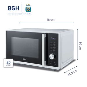 Microondas BGH B325DFB24 Air Fryer 25 Lts 2100W Blanco