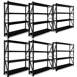 Estantería CASSÉ Home Metalica 200x200x60 Negro Combo x6
