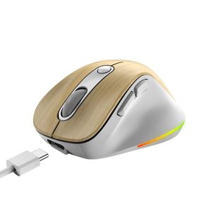 Mouse Bluetooth GENIUS 9000S Pro Recargable USB-C Madera