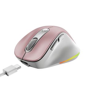 Mouse Bluetooth GENIUS 9000S Pro Ergonómico Rosa