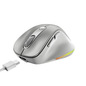 Mouse Bluetooth GENIUS 9000S Pro Ergonómico Plateado