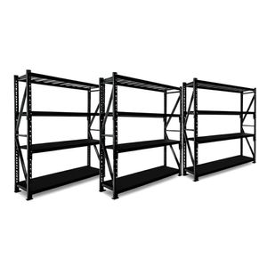 Estantería CASSÉ Home Metalica 200x200x60 Negro Combo x3