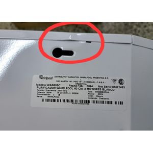 Purificador de Aire WHIRLPOOL WAB60BCDNA 60cm 3 Vel OUTLET