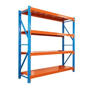 Estantería Metálica CASSÉ 200x200x60 hasta 500Kg por Nivel Azul y Naranja
